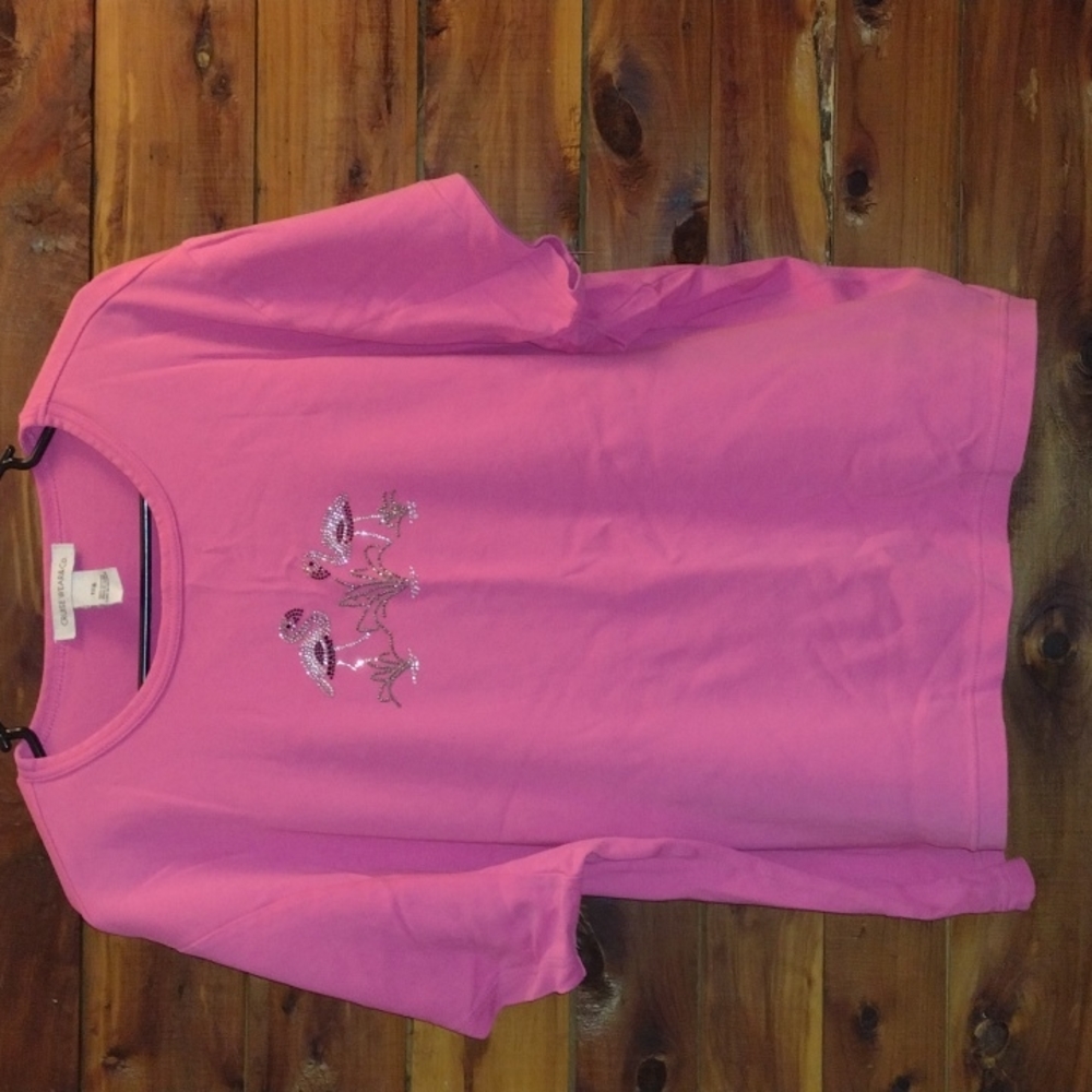 Women's size 2x bling flamingo hot pink top